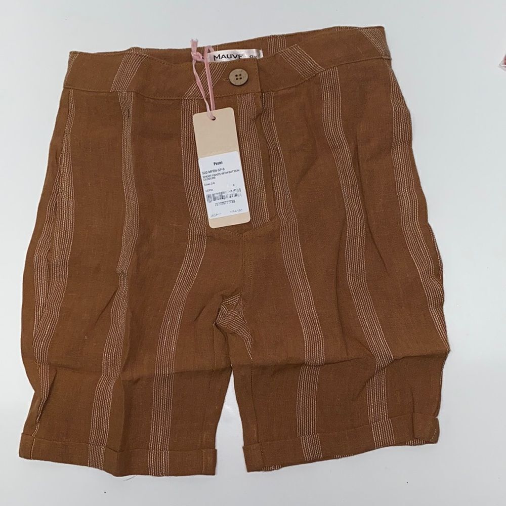 Mauve by pastel short pants with button closure sepia kids boys new